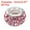 Pink, variant on Uxcell 12mm Rhinestone European Beads, European Large Hole Crystal Charm Beads for DIY Jewelry Making, White 60Pcs