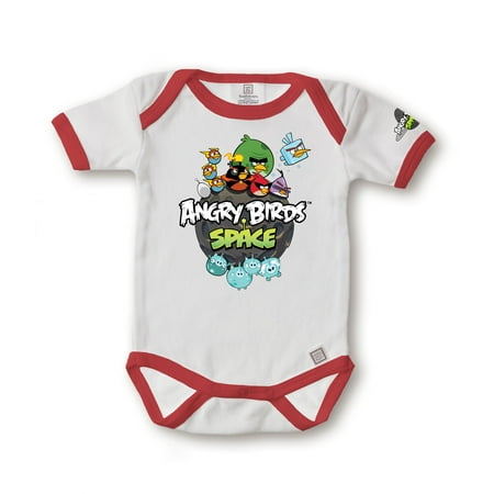

Classic Angry Birds SPACE Short-Sleeve Bodysuit Red 3-6 Months