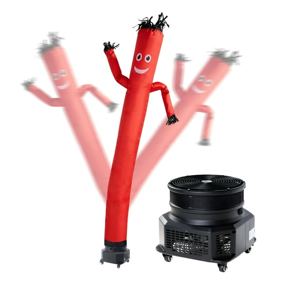 VEVOR Inflatable Tube Man with Blower, 10 ft Tall, Wacky Waving Wind Flying Inflatable Dancing Tube Guy with 3/4 HP IPX3 Waterproof Blower Fan, Red