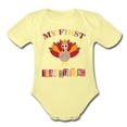 thumbnail image 4 of My First ThanksGiving (Turkey) - Organic Short Sleeve Baby Bodysuit, 4 of 9