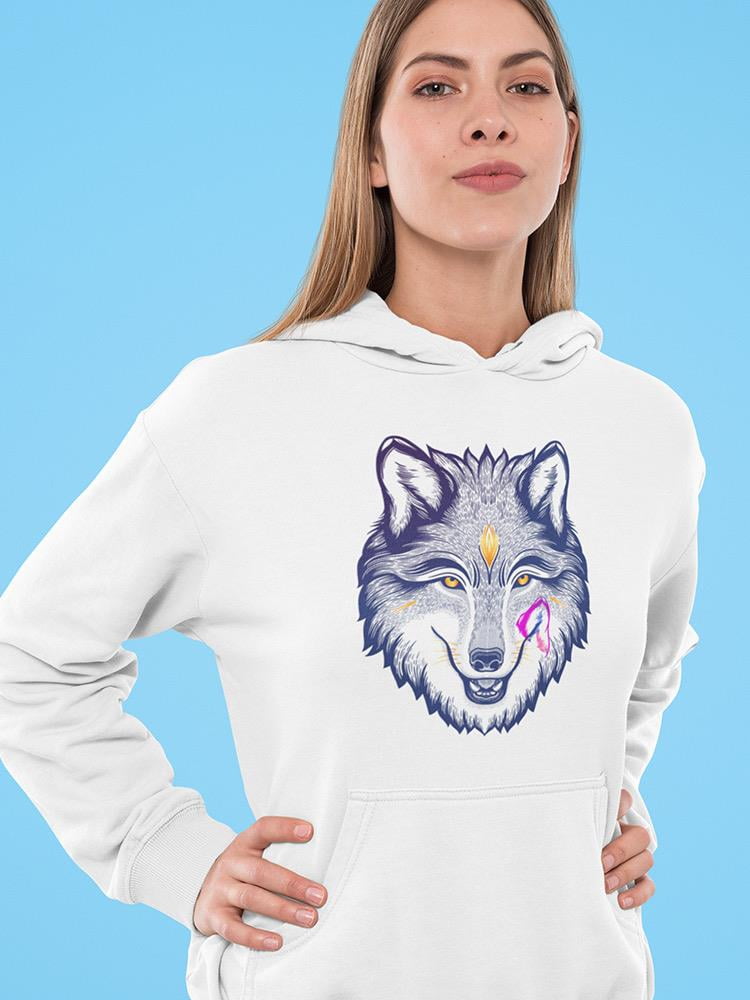 wolf head hoodie