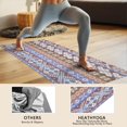 thumbnail image 4 of Boho Blue Knitted Ethnic Pattern Hot Yoga Mat Towel Non Slip for Hot Yoga - Quick-Drying Yoga Mat Cover with 4 Corner Pockets with Travel Bag - Hot Yoga Towel Non Slip 70"x26", 4 of 6