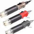thumbnail image 3 of Kit de soldador de gas butano con encendido automático inalámbrico para el hogar, soplete de soldadura con encendido automático, color rojoRed, 3 of 5