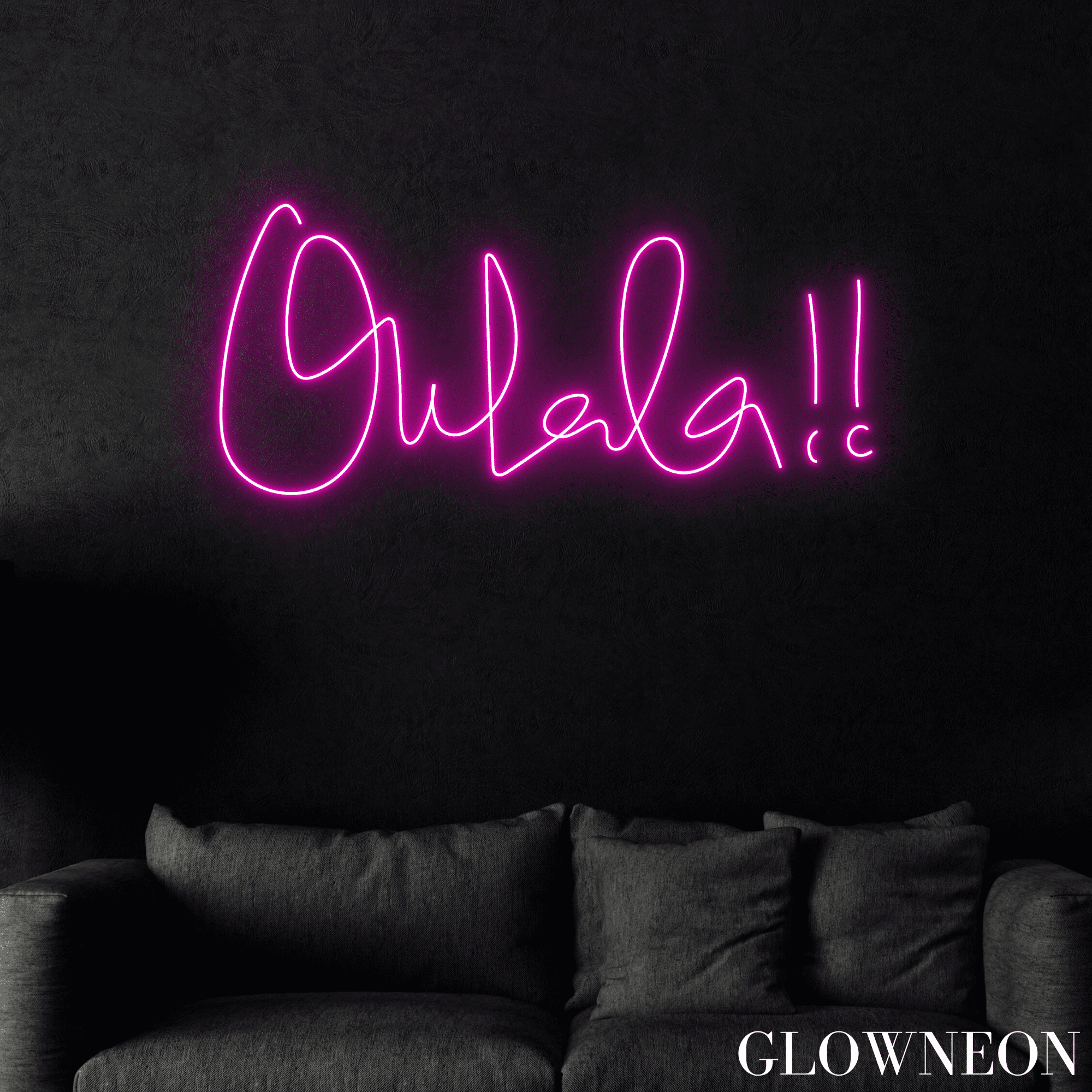 Glowneon Ohlala Neon Sign, Party Led Sign, French Ohlala Wall Decor