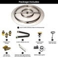 thumbnail image 3 of Dreffco Stainless Steel Fire Pit Burner Pan & Ring Deluxe Kit for Natural Gas, 22-Inch Pan, 18-Inch Ring, 150,000 BTU Max, 3 of 10