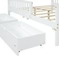 thumbnail image 6 of Bellemave Full Bed with Storage Drawers and Fence Rails, Wood Platform Beds Frame with Headboard, Full Size Storage Bed for Kids Boys Girls Teens（White), 6 of 8