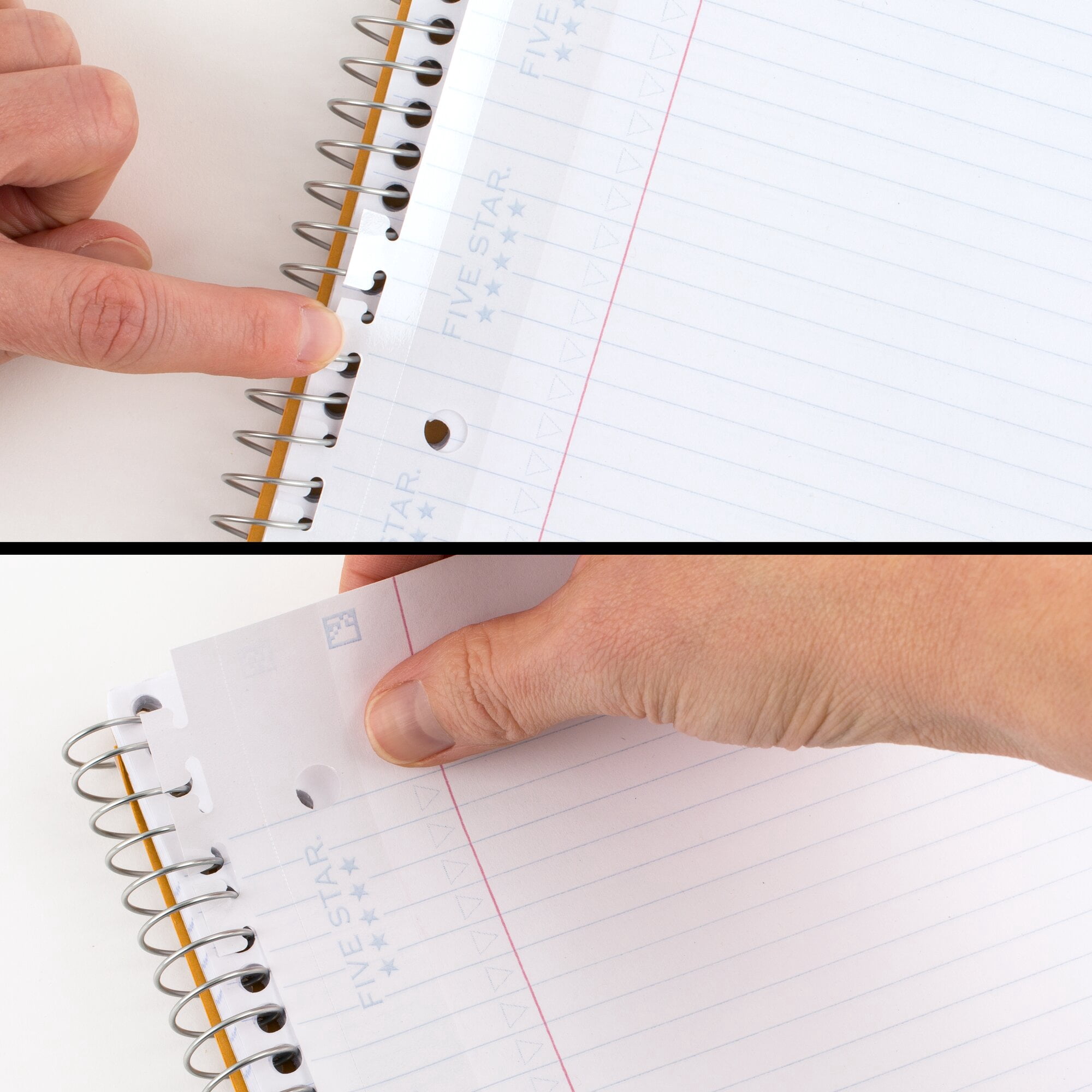 Five Star Reinforced Insertable Notebook Paper, College Ruled, 8.5" x 11", 75 Sheets