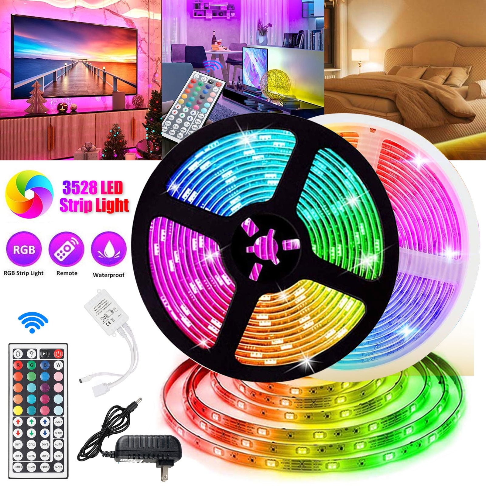 LED Strip Lights EEEkit 16 4 32 8ft RGB LED Light Strip SMD 3528 LED 