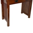 thumbnail image 4 of Wooden Frame Writing Desk with 1 Drawer and Slatted Sides, Brown- Saltoro Sherpi, 4 of 5