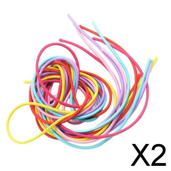 2x6 piezas de banda de goma elástica larga y recta, cuerda para el cabello, 100cm 2 piezas