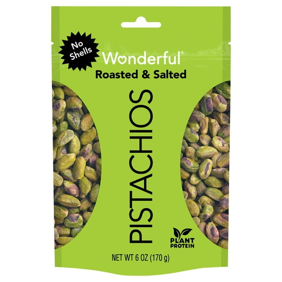 Wonderful Pistachios Shelled Pistachios Kernels 6 oz (Pack Of 20)