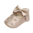 thumbnail image 2 of hengsof Infant Girls Soft Sole First Walking Shoes with Adorable Bow, Breathable Non Slip Crib Shoes for Babies 0-12 Months, Spring Fall Baby Girl Princess Shoes, 2 of 7