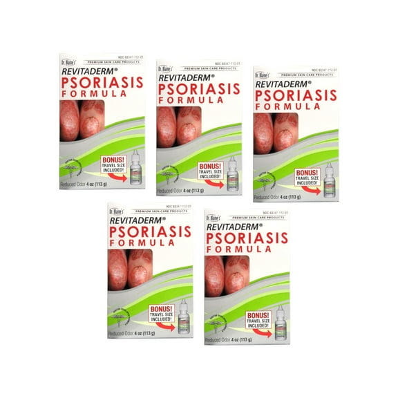 Dr. Blaine's Revitaderm Psoriasis Formula 4 Oz. (Travel Size Included) - Pack of 5