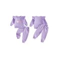 thumbnail image 2 of Cjfdfy Newborn Baby Girls One Birthday Outfit First Birthday Ruffle Long Sleeve Cake Embroidery Tops And Colorful Elastic Waist Pants Set Cute 1St Birthday Fall Winter Clothes Set, 2 of 8