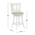 thumbnail image 4 of Hillsdale Furniture Fairfox Wood Counter Height Swivel Stool, White, 4 of 15