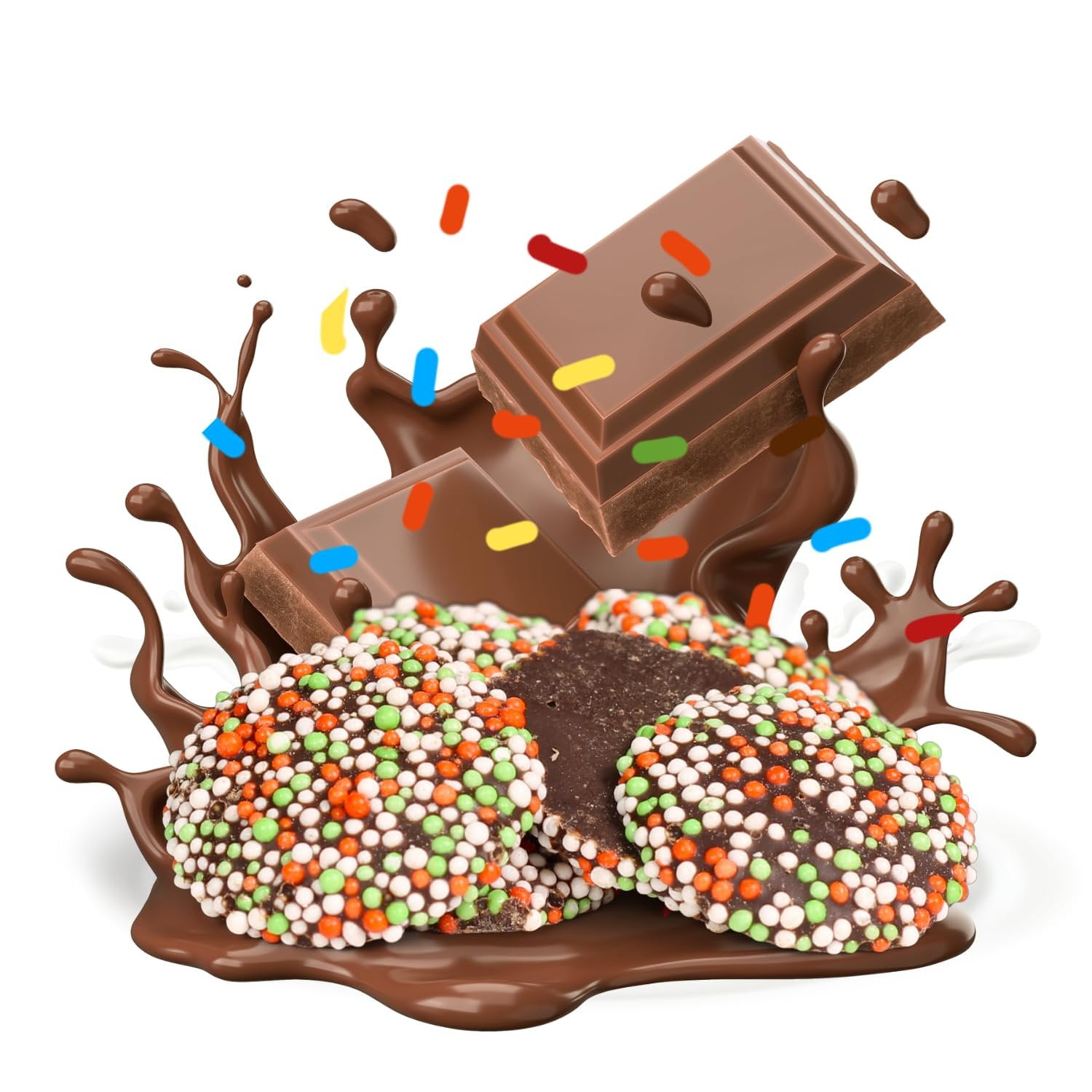Christmas Dark Chocolate Nonpareils Candy by Its Delish, 5 Lbs Bulk Bag