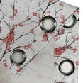 thumbnail image 4 of Ambesonne Flower Grommet Curtain, Windy April Weather, 50" x 72", Coral Black, 4 of 6
