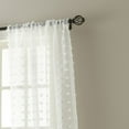 thumbnail image 2 of Nanshing Olly Sheer Rod Pocket Pom Pom Window Curtain Panels, Set of 2, White, 37" x 84", 2 of 10