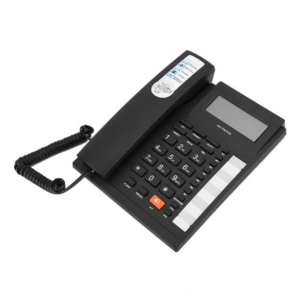 Home Telephone, Landline Phone Large Buttons Black Dual Interface