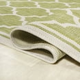 thumbnail image 5 of JONATHAN Y SANTA MONICA 2 x 10 Runner Rug, Trebol Moroccan Trellis Textured Weave - Green/Cream, SMB109G-210, 5 of 9