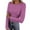 Hot Pink, variant on Sexlip Longsleeve Women Stretch Ribbed Knit Basic T-Shirts Slim Fit Xmas Patterned Tight Tops Fashion Clothe Red S