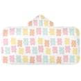 thumbnail image 4 of Yayeee Kids Hooded Towel with Hand Pockets Beach Soft Absorbent Bath Wrap 50 x 23.5 inch, Cute Gummy Bears Pattern, 4 of 4