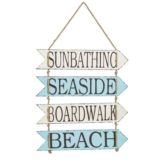 Cape Craftsmen Metal Coastal Directional Rope Sign