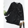 thumbnail image 5 of Women's Open Front Sequin Coat Las Vegas Blazer Party Club Cocktail Jacket Outerwear, 5 of 7