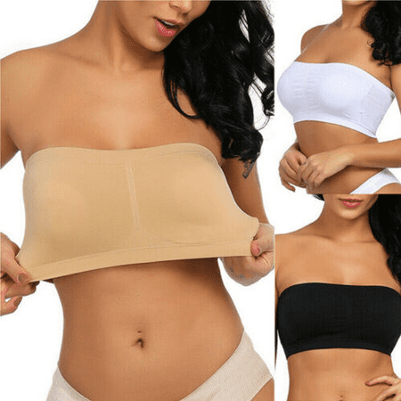 

Surefit Seamless Padded Comfort Strapless Stretch Bandeau Summer Bra Size S-3XL