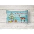 thumbnail image 2 of Carolines Treasures BB9284PW1216 Vicugna or Vicuna Christmas Canvas Fabric Decorative Pillow, Teal, 12H x16W, multicolor, 2 of 3