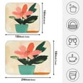 thumbnail image 4 of Oil Painting Red Flower Dish Drying Mat for Kitchen, Quick Drying Absorbent Soft Durable 18 x 24", 4 of 10