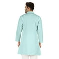 thumbnail image 5 of Atasi Casual Solid Long Sleeve Cotton Kurta For Indian Mens Mandarin Collar Irregular Hem Ethnic Shirt, 5 of 7