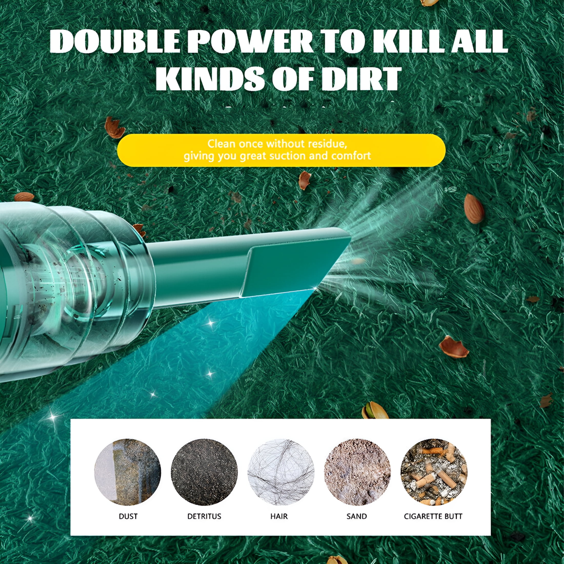 CURYMAY 2026 New 29000Pa Powerful Car Vacuum Cleaner Wet/Dry Cordless Strong Suction Handheld for Car Interiors, Vehicles, Cleaning, Home, Upholstery, Pet Hair Removal, Wet and Dry Cleaning