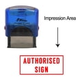 thumbnail image 1 of eloria Authorised Sign Self Inking Rubber Stamp Business Custom Stamp Office Stationary, Color: Red Ink, 1 of 1