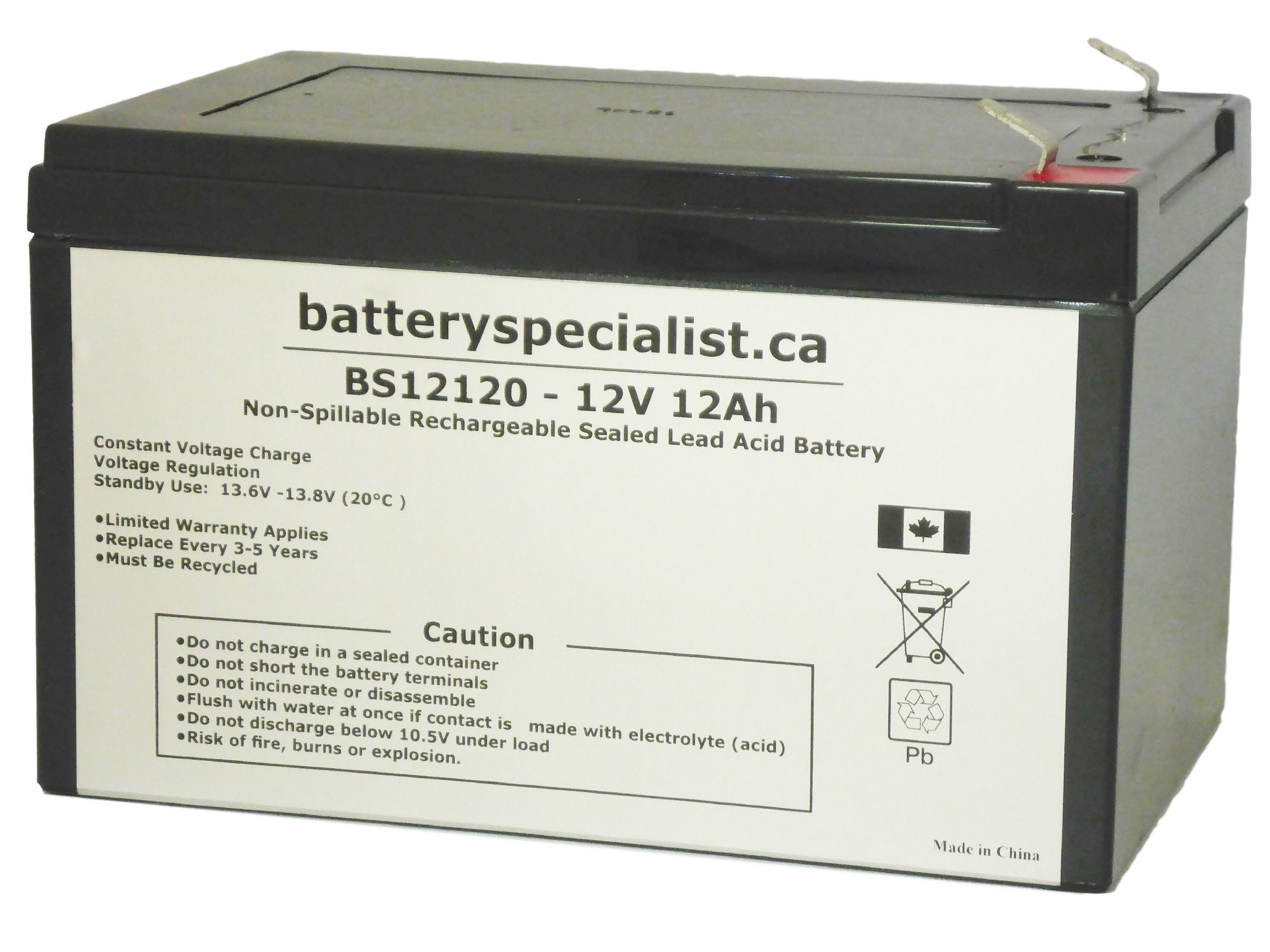 12V 12Ah F2 Replacement Battery Set for Minuteman MSU 1000i