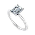 thumbnail image 4 of Divine Jewel 1.8 Ct Emerald Cut Lab Created Diamond Engagement Ring - Women's 14K White Gold Plated Simple Design - Ideal for Proposals, Anniversaries, and Birthday Gifts - Stunning Prong Set Ring, 4 of 4