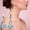 Blue, variant on Stainless Steel Fashion Earrings with Dangling Round Elegant Jewelry for Women