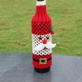 thumbnail image 4 of Ganfancp Nueva Navidad Decoración Malla Impresión Vino Set Vino Tinto Champagne Botella Set Vino Set Liquidación Ventas Hoy Ofertas Prime 2X Fundas para Botellas de Vino, 2X Fundas para Copas de Vino, 4 of 7
