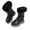 Black, variant on CYRBOKO Girls Riding Boots with Fleece, Winter Non-Slip Thermal Side-zip Mid Calf Booties Beige Size 9.5 (Little Kids)