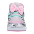 thumbnail image 2 of NEWMALL Toddler Glitter Shoes Girls Flashing Cute Bowknot Sneakers (10 Toddler,Silver Multi), 2 of 7