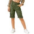 thumbnail image 2 of CQONEPT Teen Girls Casual Pants Jogging Sports Cotton Linen Capris Pant with Breathable Fabric with Pockets Green 11-12 Years, 2 of 5