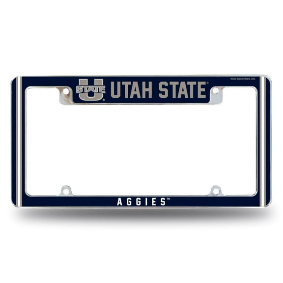 Utah State Aggie's Chrome Metal License Plate Frame