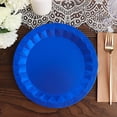 thumbnail image 4 of Balsa Circle 25 Royal Blue Geometric Round 9" Metallic Disposable Dinner Paper Plates Tableware, 4 of 7