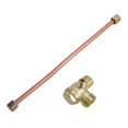 thumbnail image 3 of 2 4 600mm Exhaust Tube with 3-Port Copper Alloy Check Valve For Air Compressor, 3 of 9