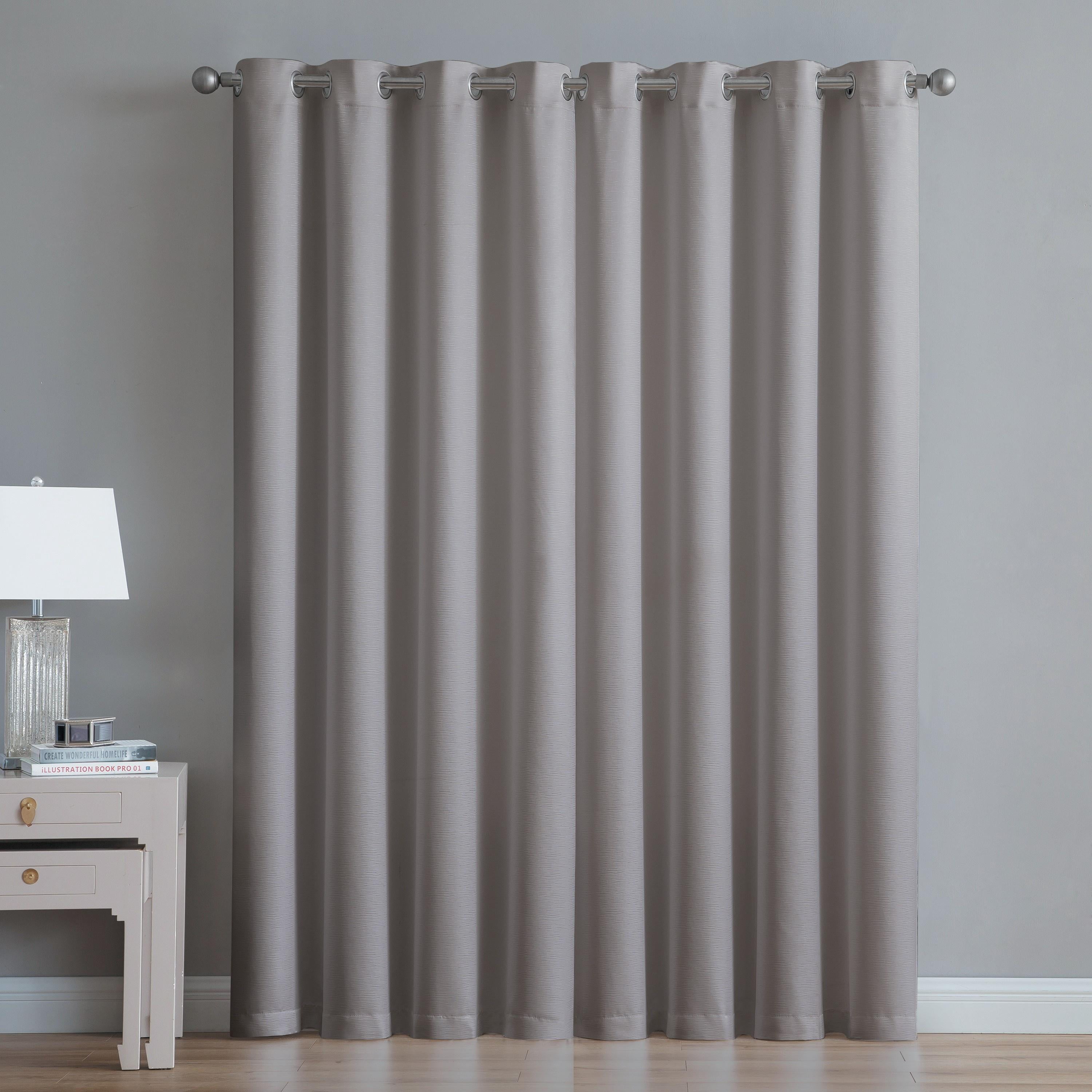 VCNY Home Agnes Gret Solid Grommet Blackout Curtain Panel, 52" x 84"