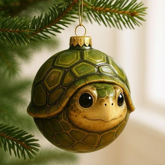 Woodland Animal Christmas Bauble Ornament, Hand-Painted Forest Animal Ball Decoration for Christmas Tree, Cute Hanging Ornaments for Home Holiday Party Winter Decor