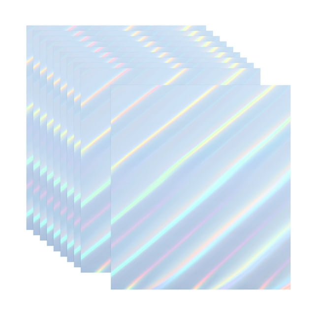 Unique Bargains A4 Holographic Cardstock, 20 Pack Metallic Iridescent Mirror Paper Sticker Foil Board, Style 1