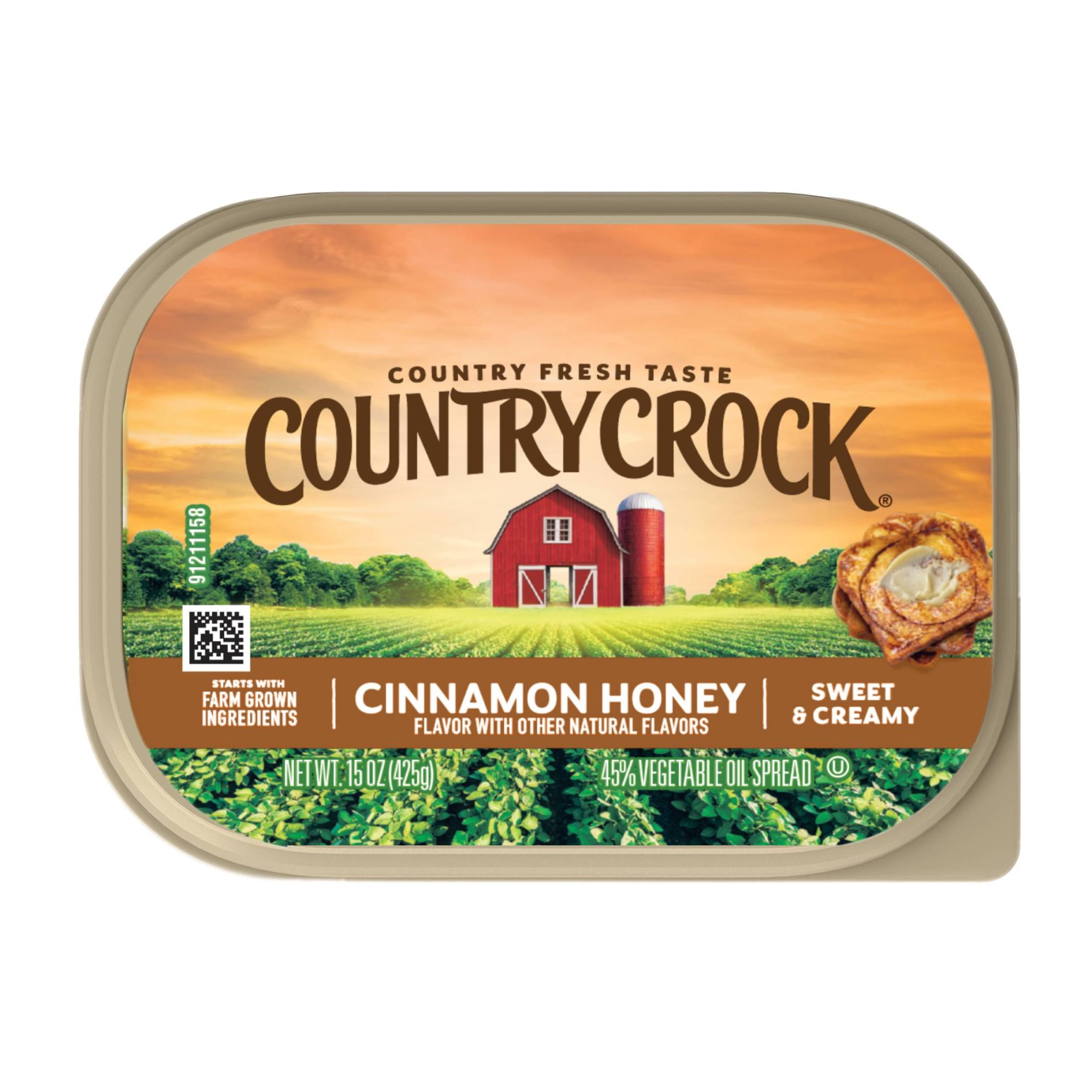 Country Crock Cinnamon Honey Spread, 15 oz Tub