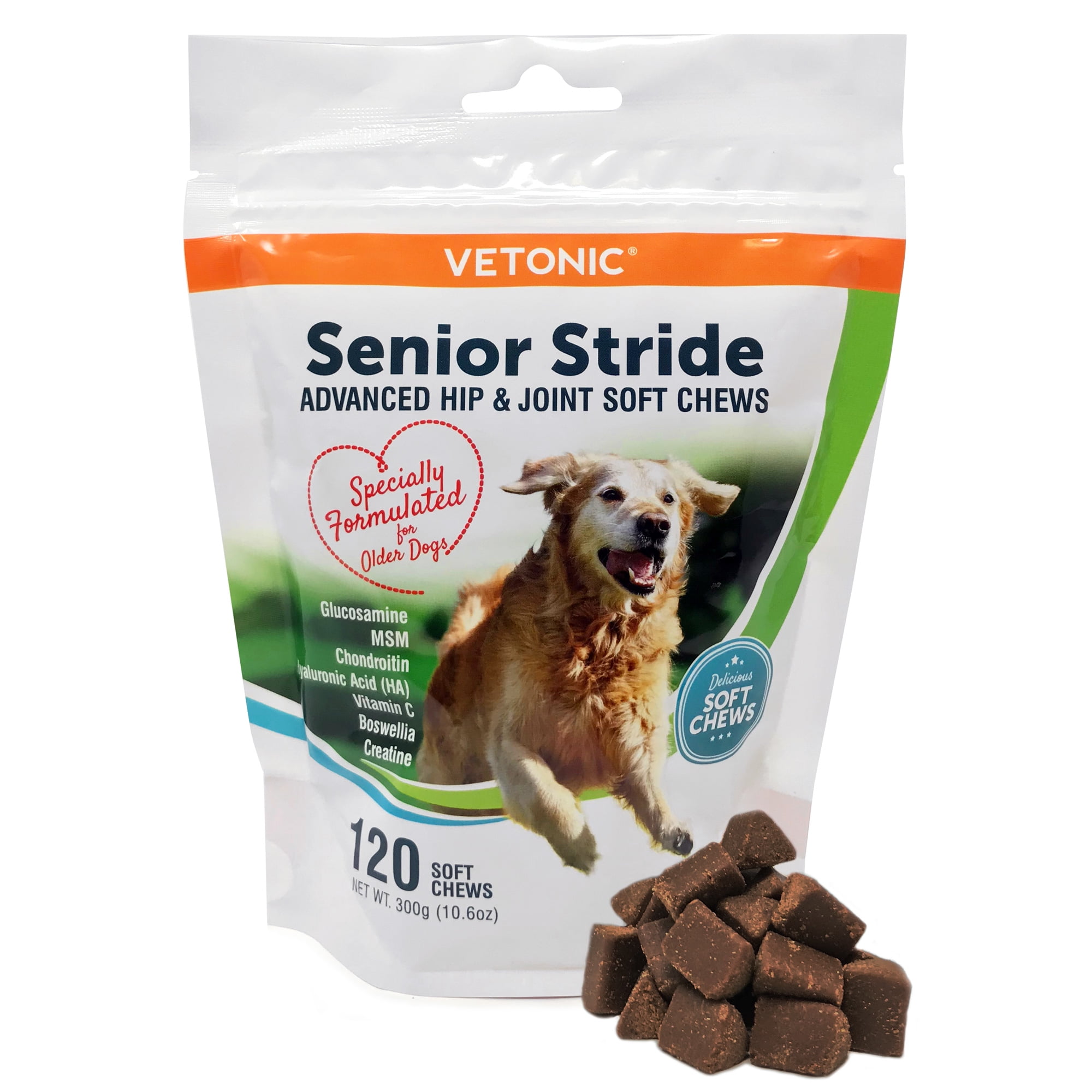 Senior Stride Hip & Joint Mobility Supplement for Senior Dogs, 120 Soft ...