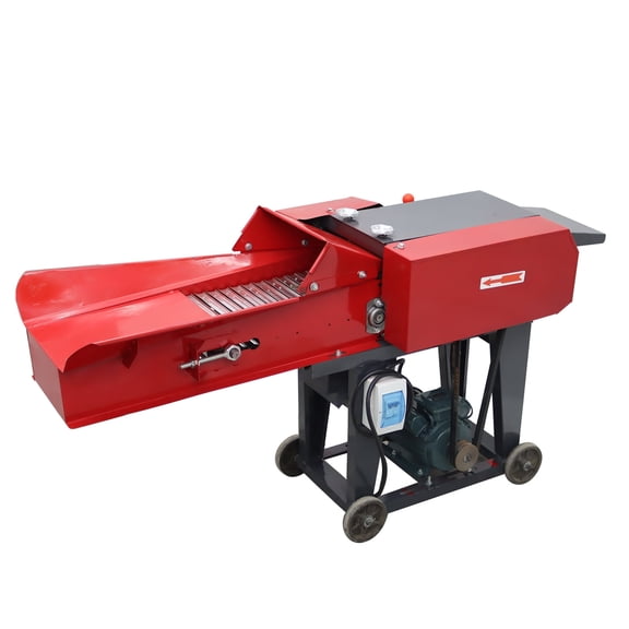 6-Blade Farm Hay Cutter with Conveyor Belt for Cutting Grass/ Kneading Silk 220V 3KW